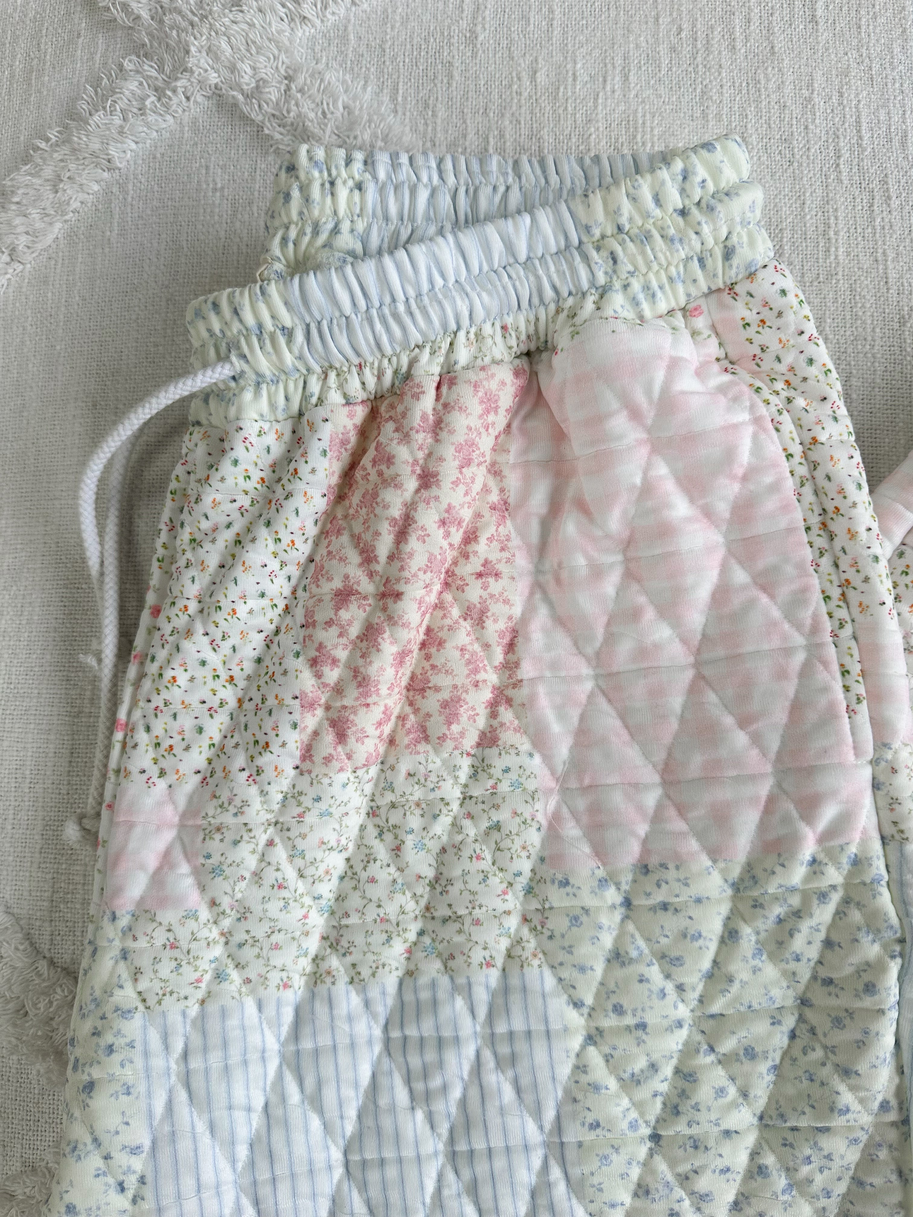 Quilted Pastel Joggers